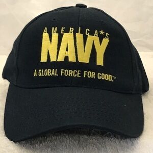 USA Crafted for America's Navy Adjustable Blue Ball Cap